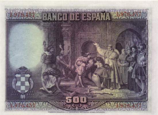 500 Pesetas 15.8.1928